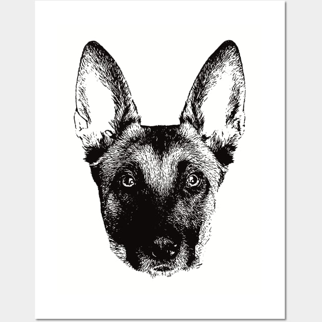 Belgian Malinois gift for Malinois Owners Wall Art by DoggyStyles